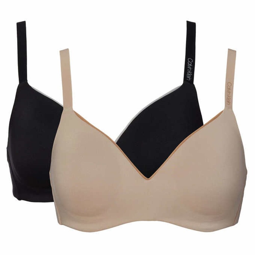 Calvin Klein Ladies' Wirefree Bra 2-pack NEW Open Box - Picture 2 of 4